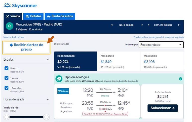 skyscanner buscador de vuelos