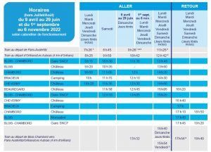 horarios del autobús chambord